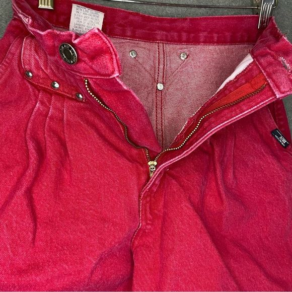 Vintage Ozark Mountain Women’s High Waist Red Denim Shorts Sz 5 Western 90s - Picture 11 of 11